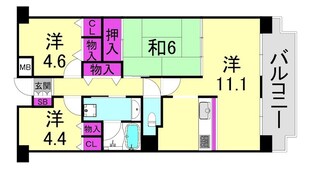 NTPRレジデンス甲子園四番町の物件間取画像